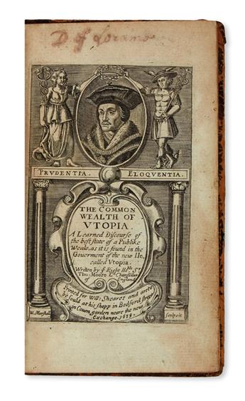 MORE, THOMAS, Sir. The Common Wealth of Utopia.  1639